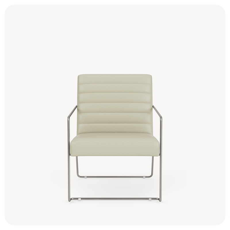 parallel stitch puffy chair