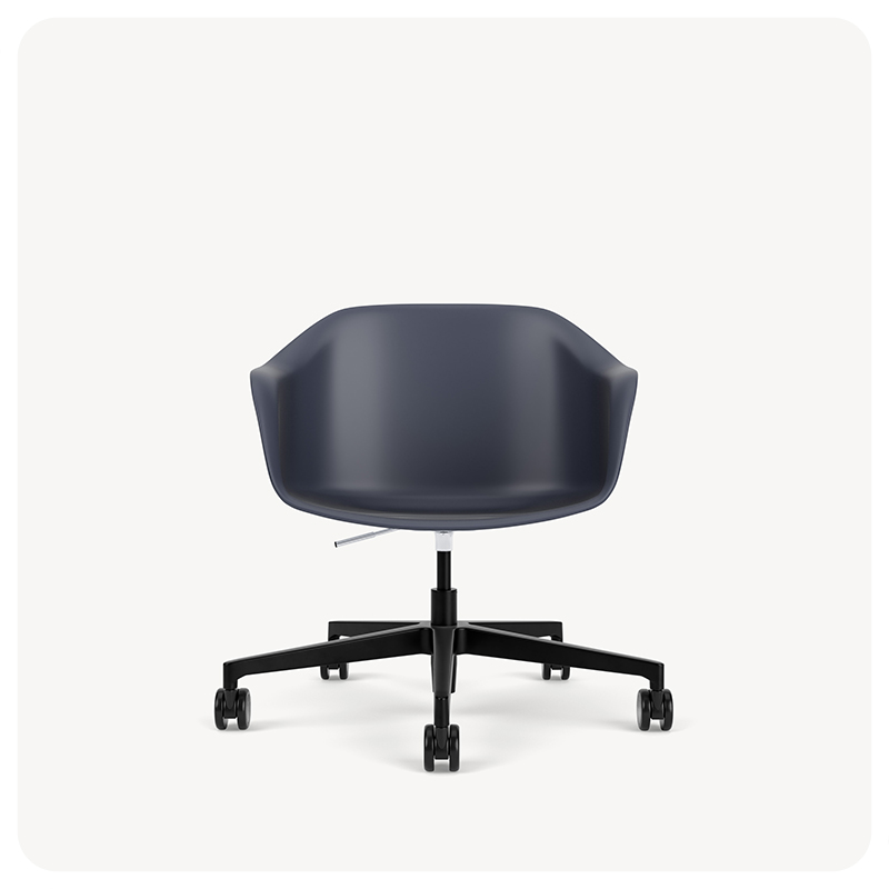 poly chair with a light task base