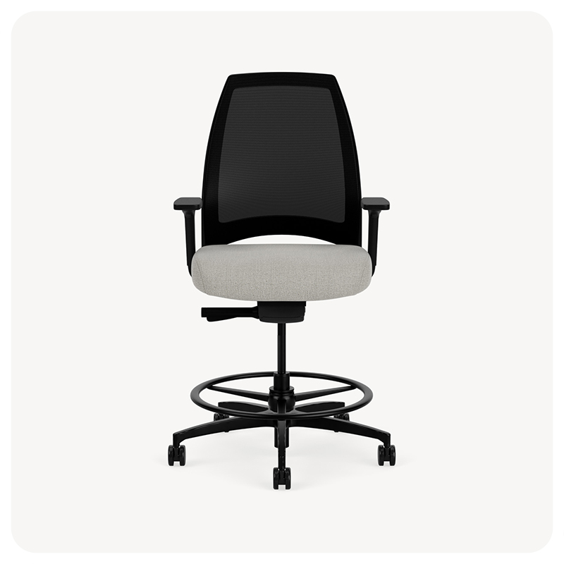 mesh stool with a medium comfort seat