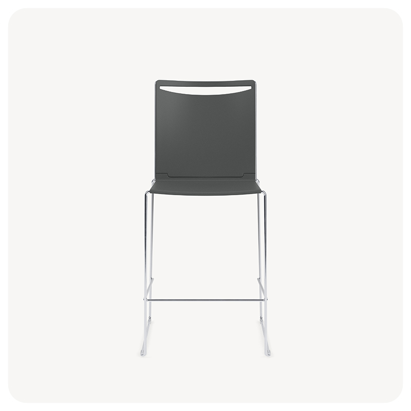 stackable poly back counter stool