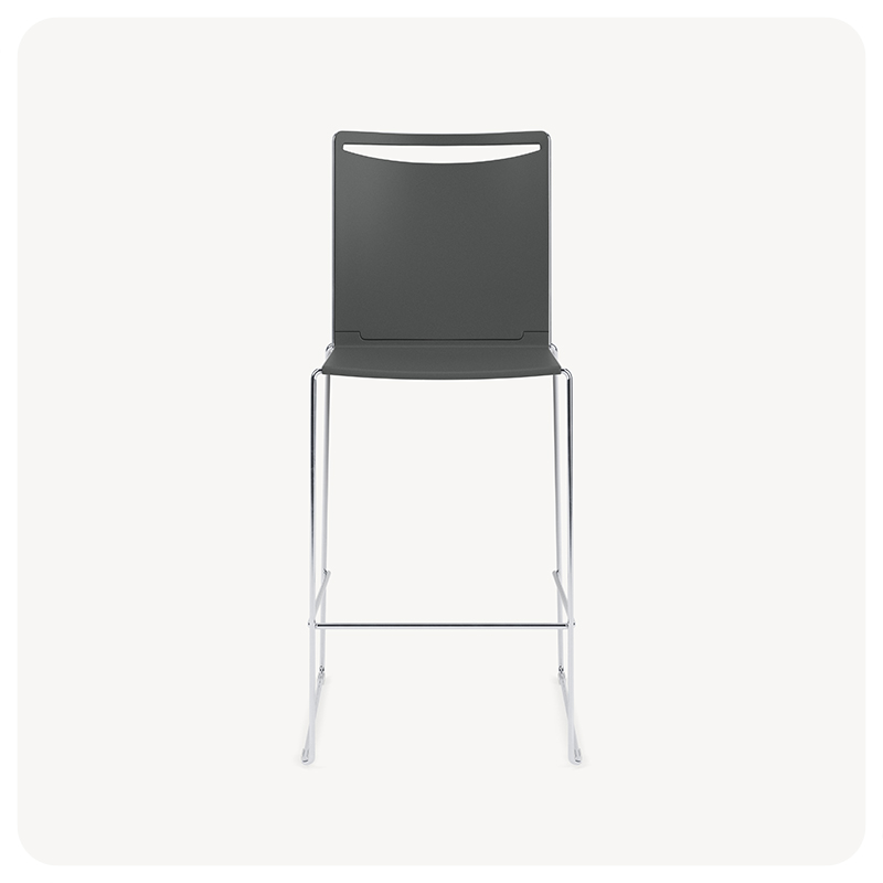 stackable poly back bar stool