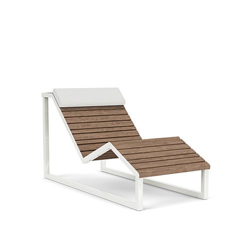 faux wood chaise lounge