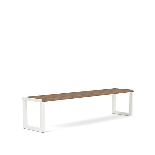faux wood flat bench