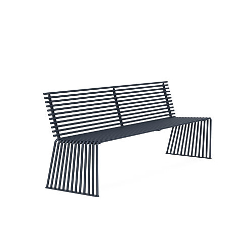 straight bench with a backrest