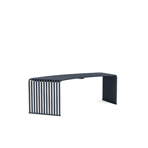 curved backless bench