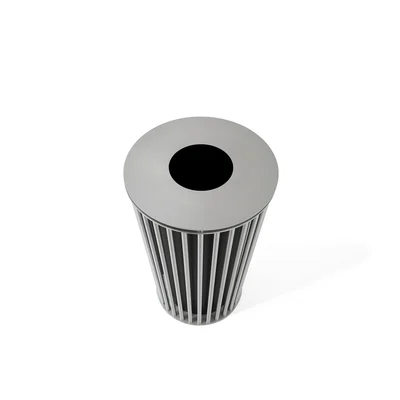 single ground bolted litter bin